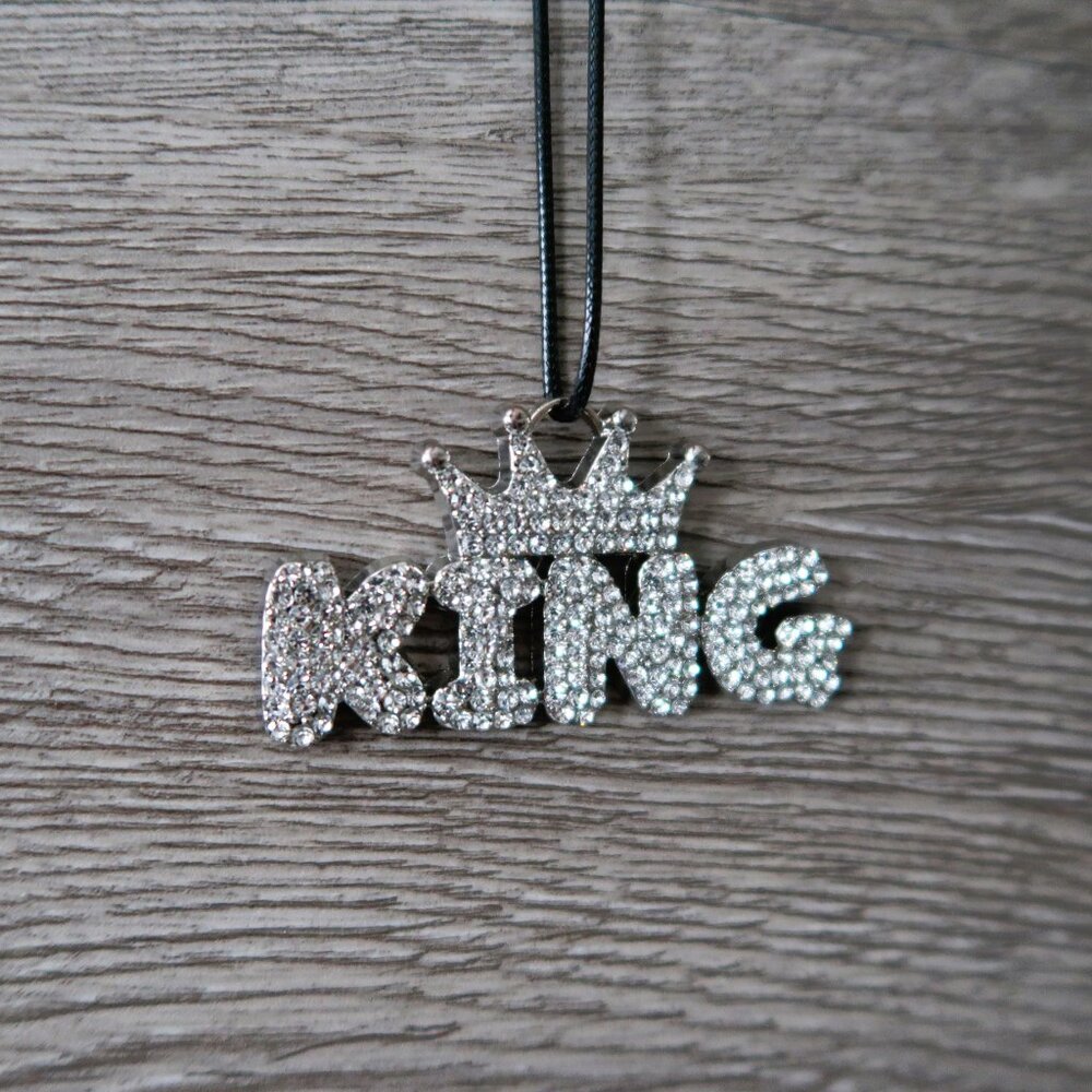 Brinstal In Your Face King and Crown Letter Pendant Streetwear Accessory DIY